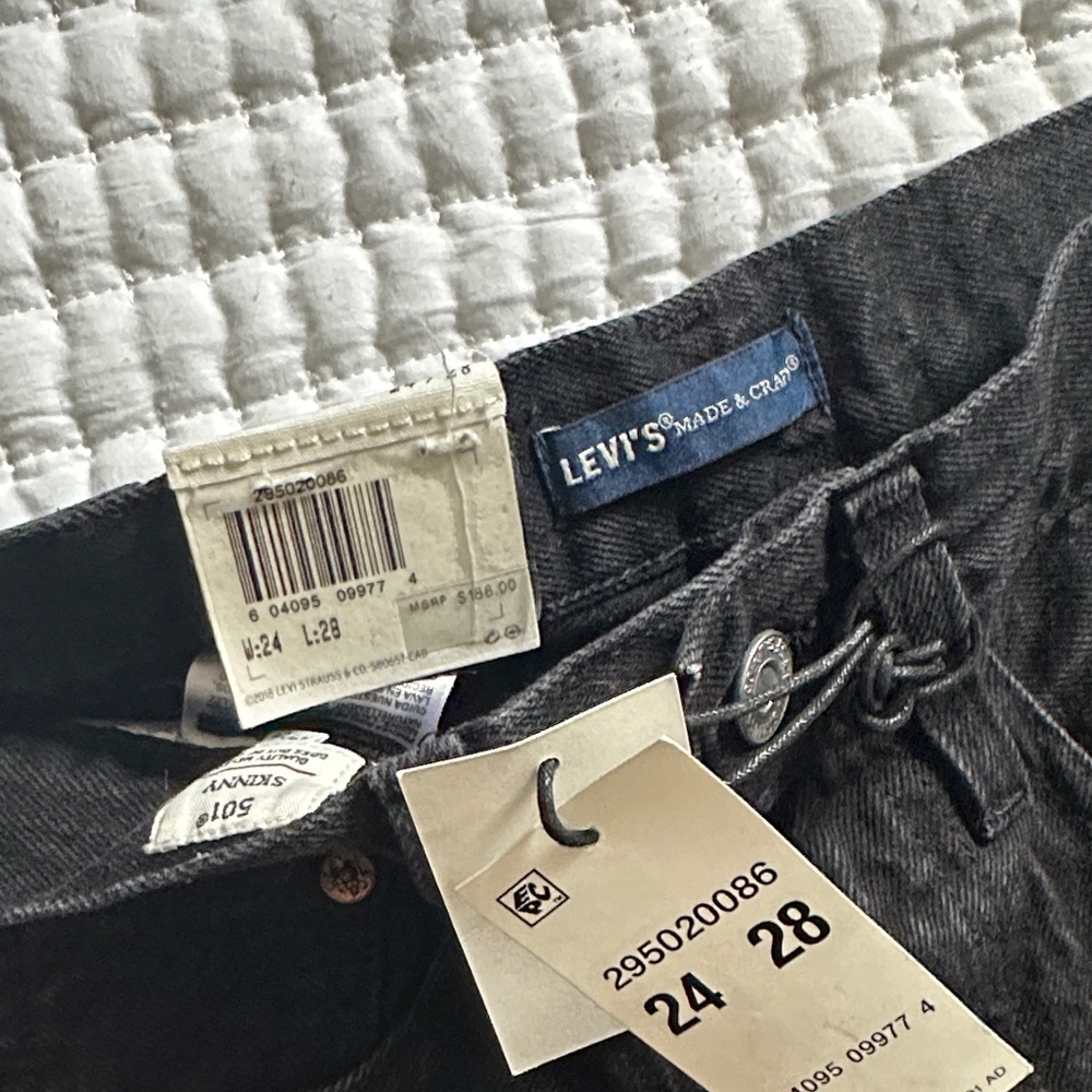 Levi's Made & Crafted 501 Skinny Embroidered Jeans - Picture 2 of 5